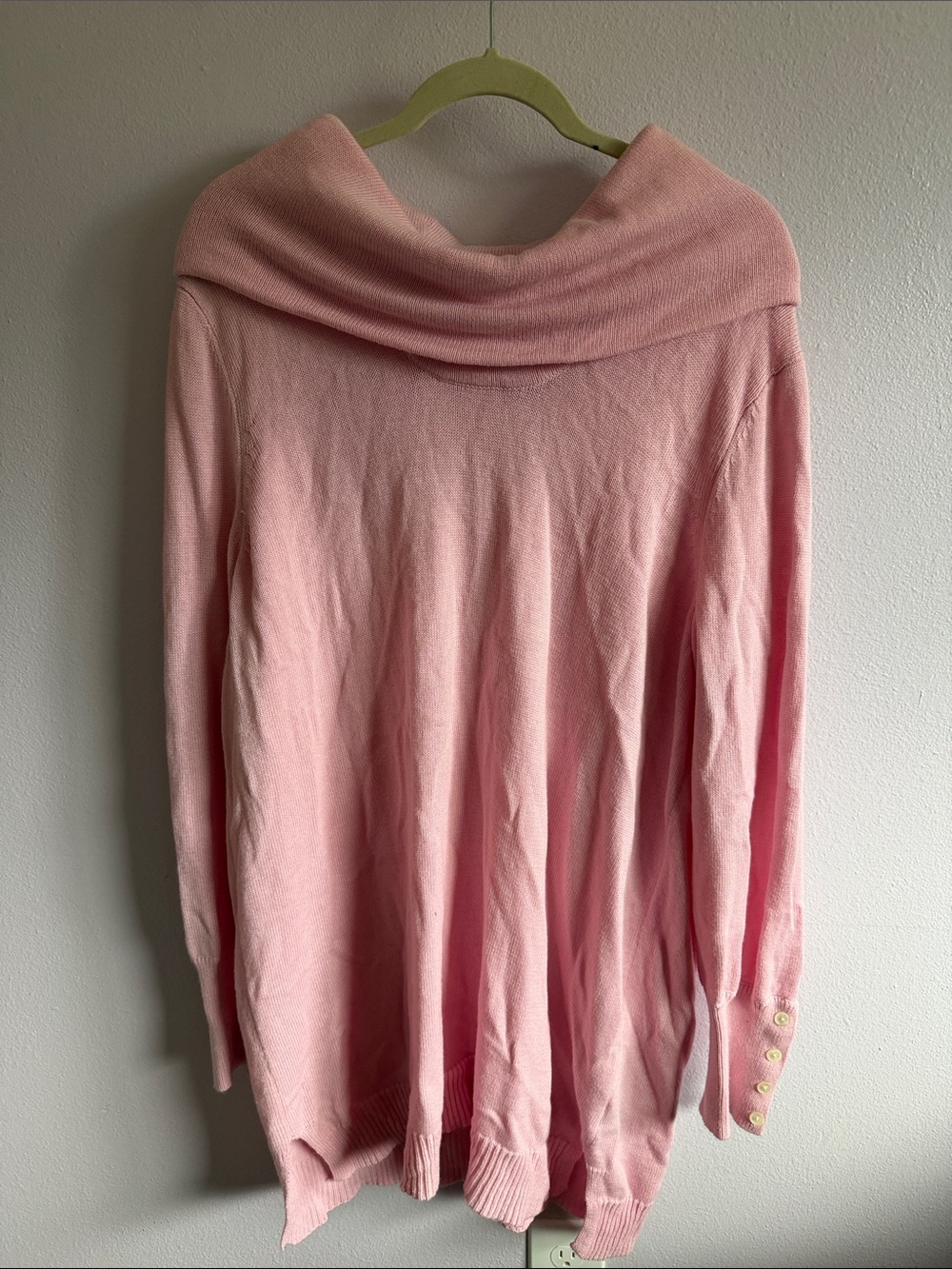 Lauren Ralph Lauren Light Pink Cowl Neck Sweater